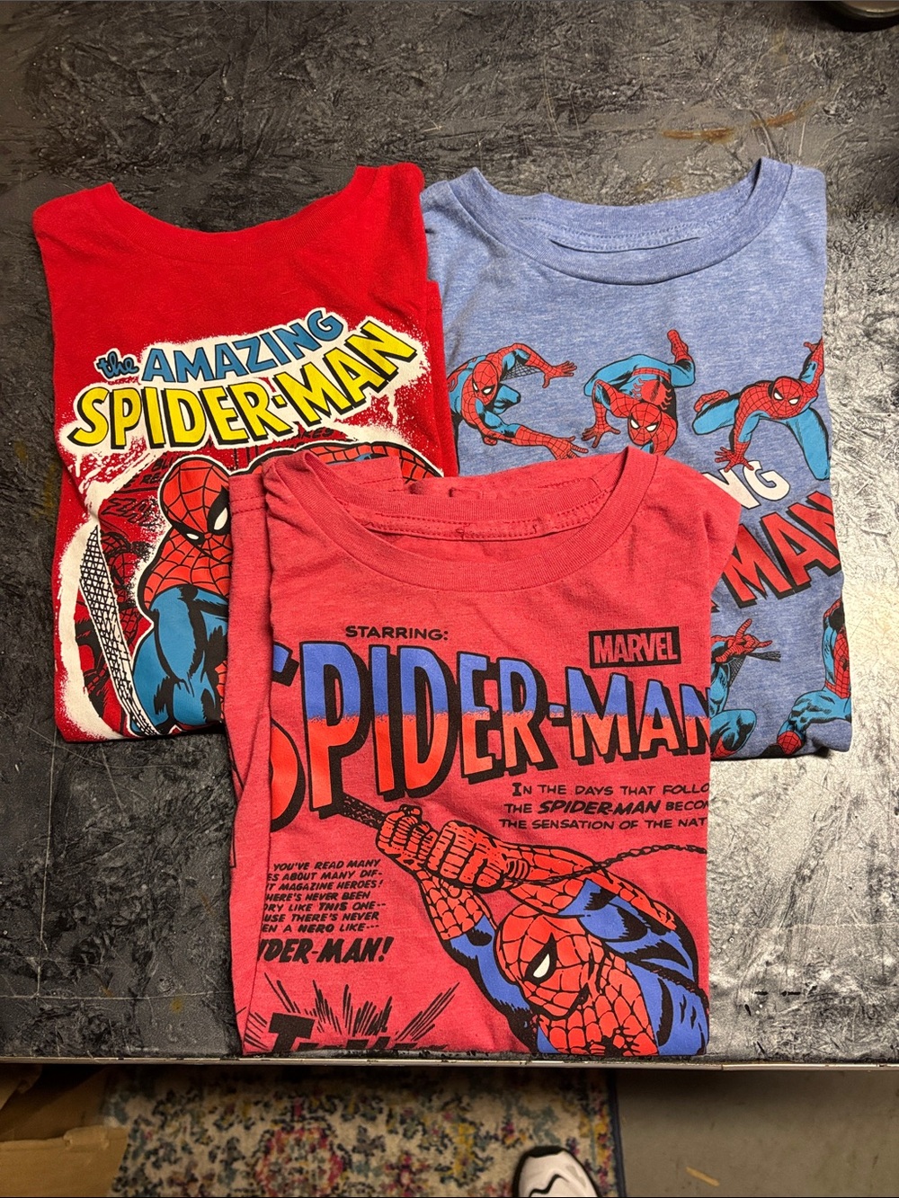 Amazing Spider-Man tee shirt lot. Sz 10-12